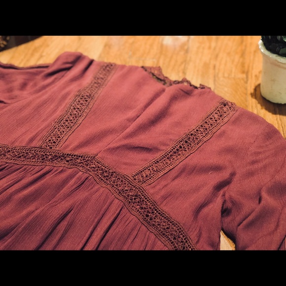 Blu Pepper Maroon/Burgundy Tunic Dress - Picture 3 of 3